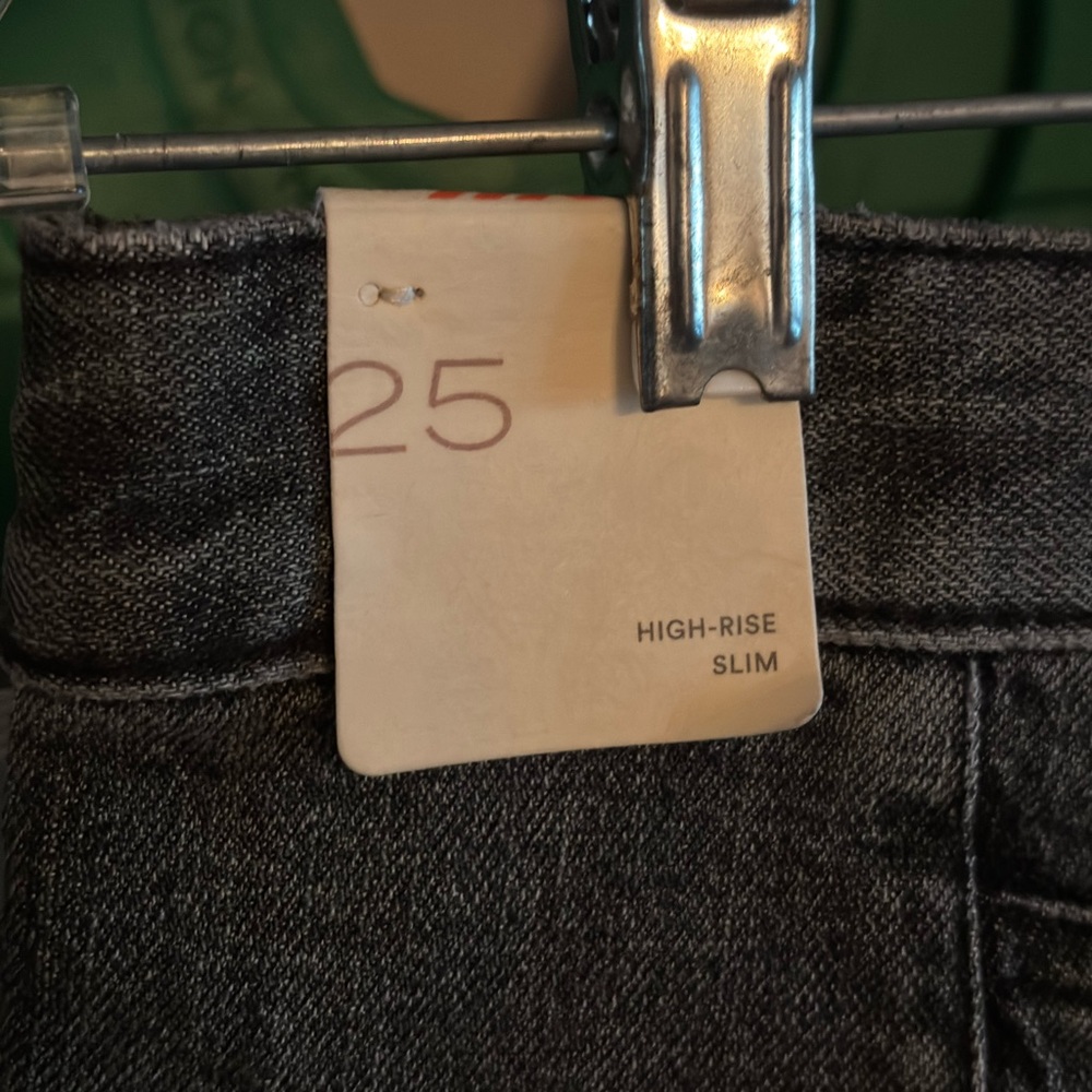 NWT Anthropologie Pilcro Rhinestone Embellished High Rise Black Jeans 25 - Picture 7 of 12